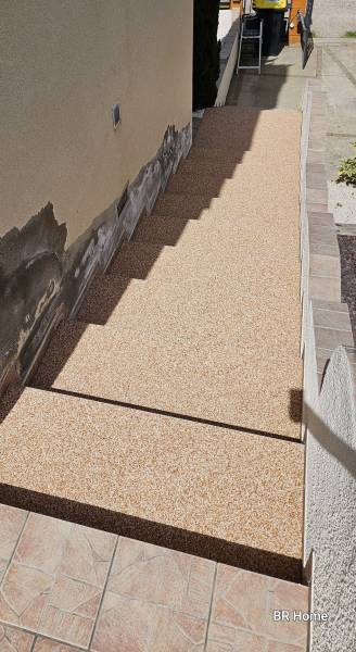 Résine drainante pour escalier extérieur à Auvillars sur Saône entre Beaune et Dole